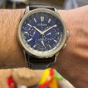 Citizen Calendrier Eco-Drive Multi-Function Silver Tone BU2021-51L Men’s 44mm